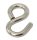 S kampó, SEA SURE – Rozsdamentes acél AISI 316, 8x68mm