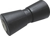 V-kielgörgő, Rollen und Bugpuffer, Gumi ABS persellyel, 80x200mm, iD=16mm, Fekete