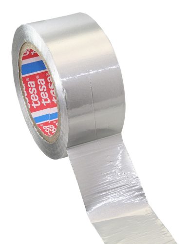 Alumínium szalag, TESA, akril ragasztó, lángálló, 50mm x 50m