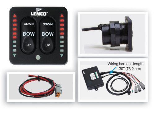 Trimmlap kapcsoló szett, LENCO, LED kijelzővel, 12/24V