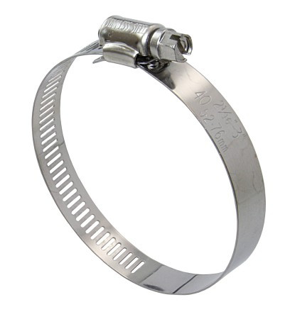 Csőbilincs, KS A2, Schlauchschellen, rozsdamentes acél AISI305, 12,7mm, 14-27mm