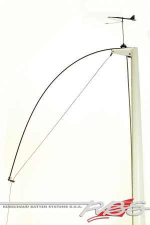 Hátsóstag feszítő, Epoxigyanta léc, Achterstagheber, UV álló, 1800mm
