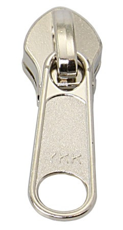 Spirál cipzár húzó, YKK, Fém/Nikkel ezüst, 6-os méret, 100 db