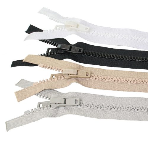 Cipzár, YKK – Műanyag, Vízlepergető, Szürke, 4,0m, 10-es méret, Dupla húzóval
