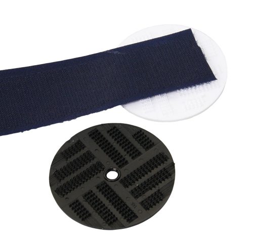 Tépőzáras rögzítő tányér, Klettbänder|Klett-Teller, műanyag, 45 mm, fehér, 100 db