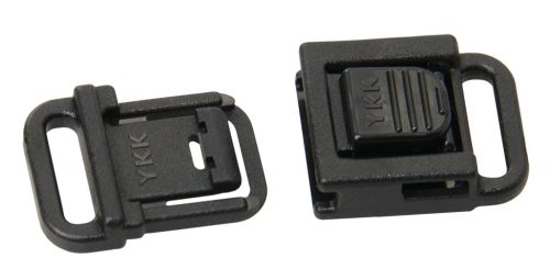 Gurtcsat, YKK – Nylon, 10 mm, fekete, 10 db